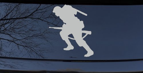 Soldier Silhouette Military Car or Truck Window Decal Sticker