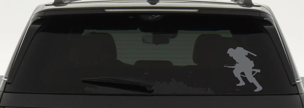 Soldier Silhouette Military Car or Truck Window Decal Sticker
