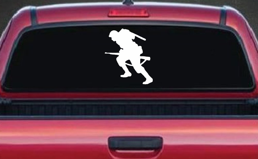Soldier Silhouette Military Car or Truck Window Decal Sticker