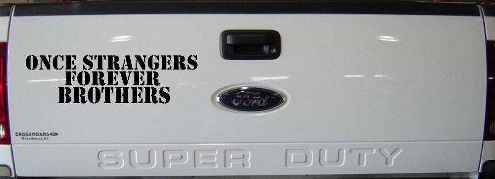 Once Strangers Forever Brothers Military Car or Truck Window Decal Sticker (Black)