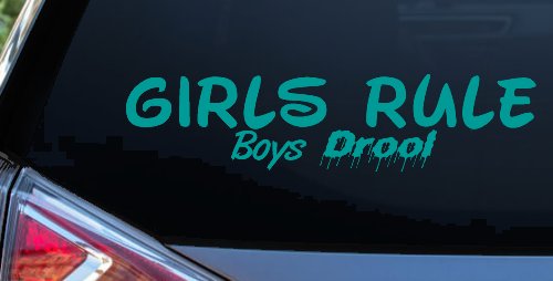 Girls Rule Boys Drool Funny Car or Truck Window Decal Sticker