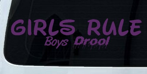 Girls Rule Boys Drool Funny Car or Truck Window Decal Sticker