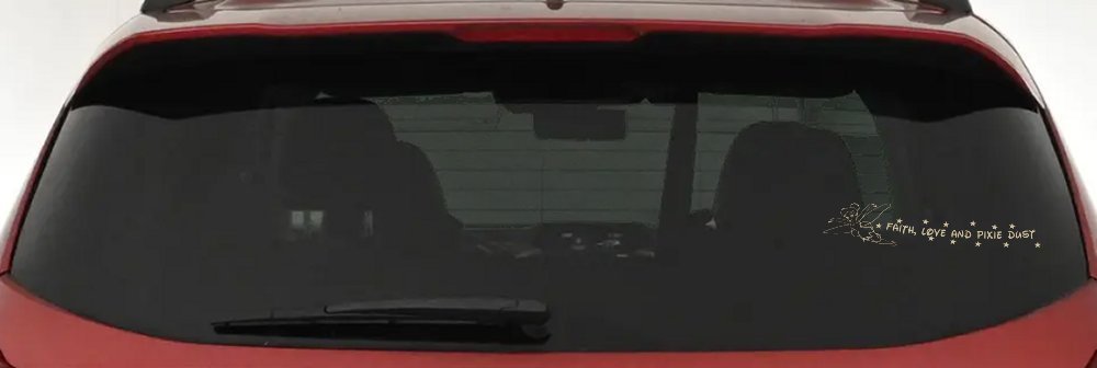 Faith Love And Pixie Dust Tinkerbell Tinker Bell Car or Truck Window Decal Sticker (Desert Sand)