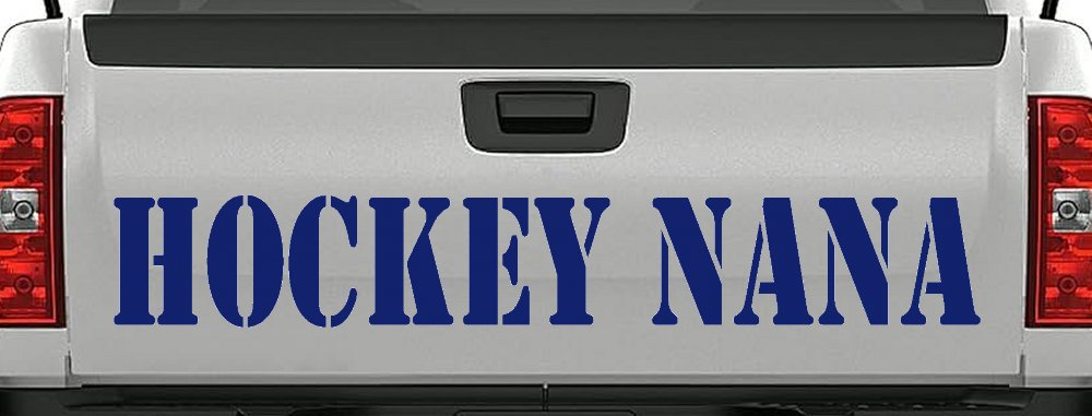 Hockey Nana Sports Car or Truck Window Decal Sticker (Navy)