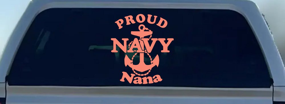 Proud Navy Nana Anchor Military Car or Truck Window Decal Sticker