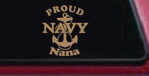 Proud Navy Nana Anchor Military Car or Truck Window Decal Sticker