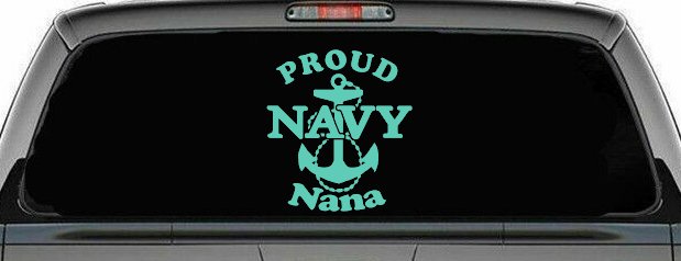 Proud Navy Nana Anchor Military Car or Truck Window Decal Sticker