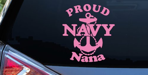 Proud Navy Nana Anchor Military Car or Truck Window Decal Sticker