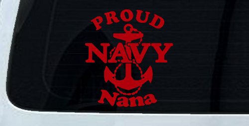 Proud Navy Nana Anchor Military Car or Truck Window Decal Sticker