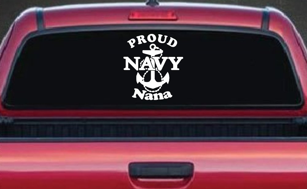 Proud Navy Nana Anchor Military Car or Truck Window Decal Sticker