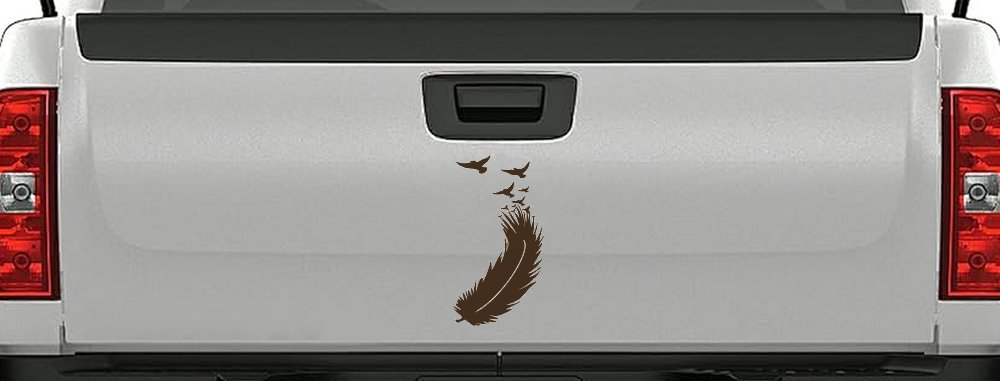 Feather Turning Into Birds Car or Truck Window Decal Sticker
