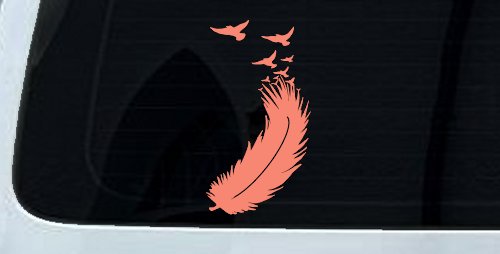 Feather Turning Into Birds Car or Truck Window Decal Sticker