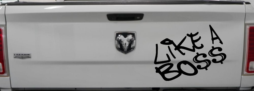 Like A Boss Funny Car or Truck Window Decal Sticker (Black)