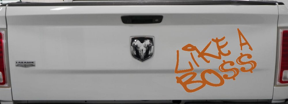 Like A Boss Funny Car or Truck Window Decal Sticker (Nut Brown)