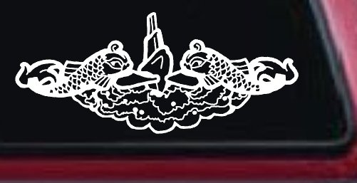 Submarine Service Dolphins Military Car or Truck Window Decal Sticker