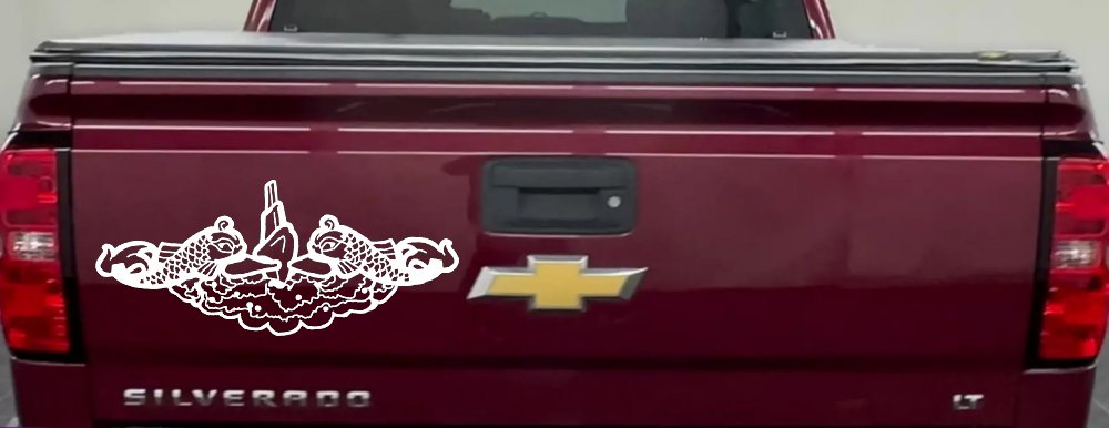 Submarine Service Dolphins Military Car or Truck Window Decal Sticker