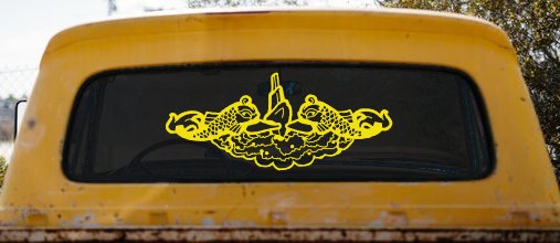 Submarine Service Dolphins Military Car or Truck Window Decal Sticker