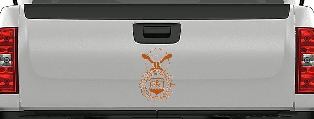 Department Of The Air Force Security Forces With Eagle Military Car or Truck Window Vinyl Decal Sticker (Nut Brown)