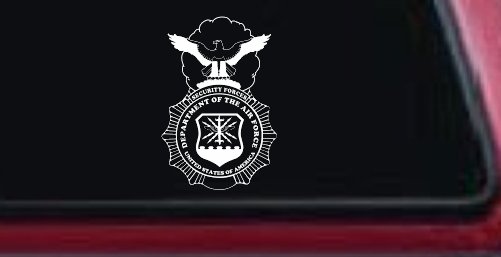Department Of The Air Force Security Forces With Eagle Military Car or Truck Window Decal Sticker