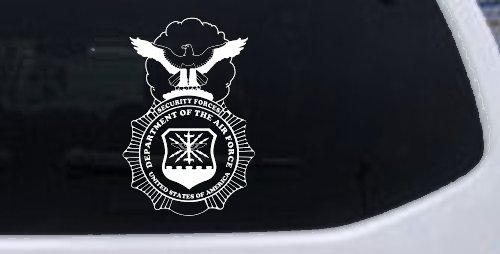 Department Of The Air Force Security Forces With Eagle Military Car or Truck Window Decal Sticker