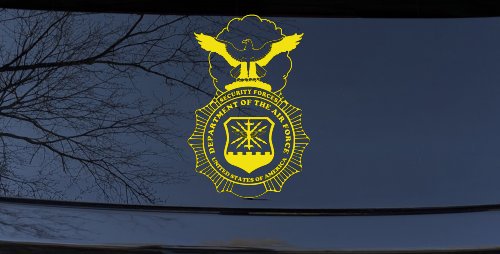 Department Of The Air Force Security Forces With Eagle Military Car or Truck Window Decal Sticker