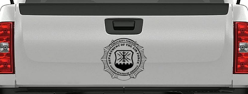 Department Of The Air Force Security Forces Round Badge Military Car or Truck Window Decal Sticker