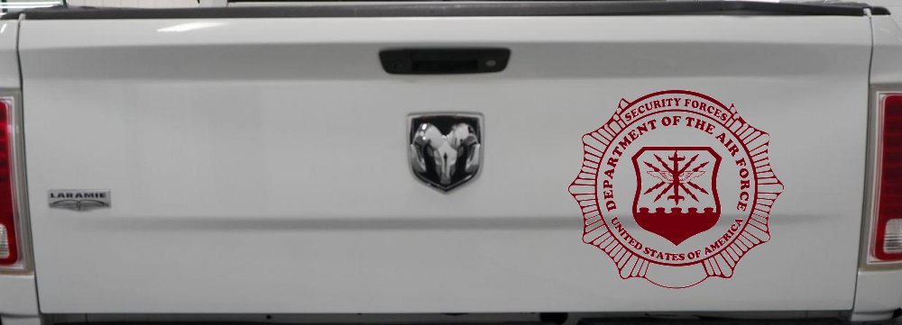 Department Of The Air Force Security Forces Round Badge Military Car or Truck Window Decal Sticker