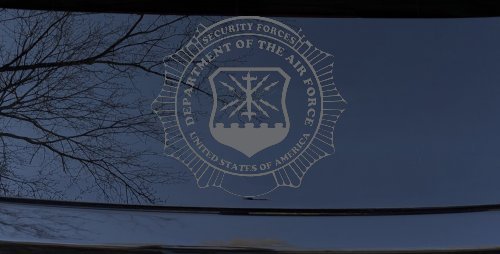 Department Of The Air Force Security Forces Round Badge Military Car or Truck Window Decal Sticker