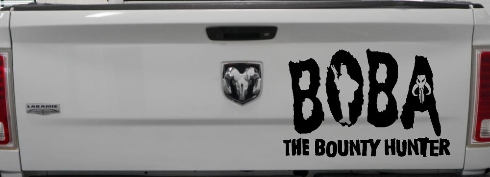 Boba Fett The Bounty Hunter  Sci Fi Car or Truck Window Vinyl Decal Sticker (Black)