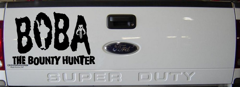 Boba Fett The Bounty Hunter  Sci Fi Car or Truck Window Decal Sticker (Black)