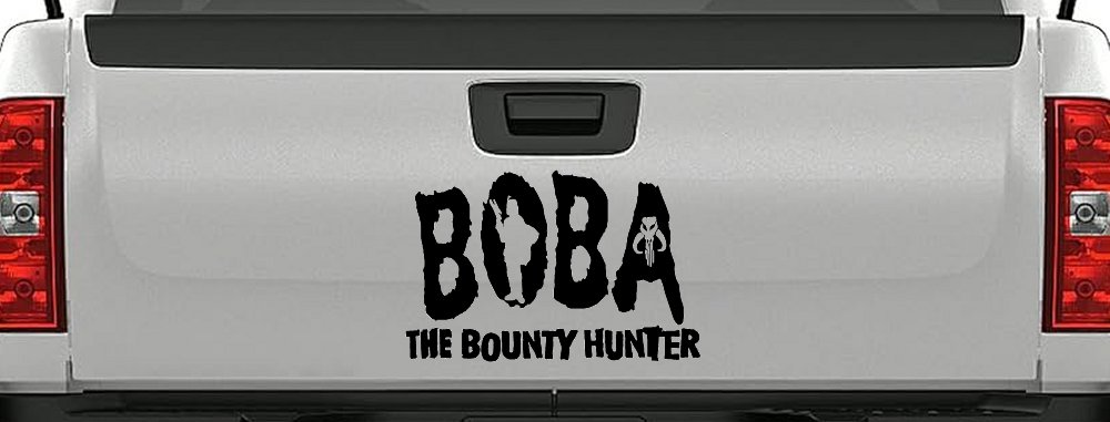 Boba Fett The Bounty Hunter  Sci Fi Car or Truck Window Decal Sticker (Black)