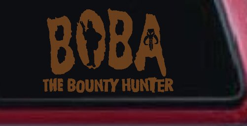 Boba Fett The Bounty Hunter  Sci Fi Car or Truck Window Decal Sticker (Copper)