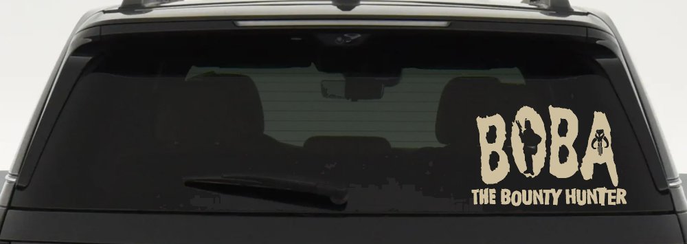 Boba Fett The Bounty Hunter  Sci Fi Car or Truck Window Vinyl Decal Sticker (Desert Sand)