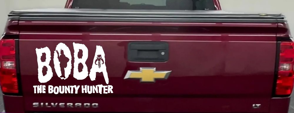 Boba Fett The Bounty Hunter  Sci Fi Car or Truck Window Decal Sticker (White)
