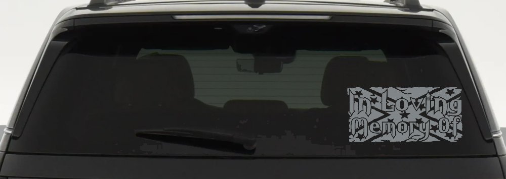 In Loving Memory of Rebel Flag Country Car or Truck Window Decal Sticker