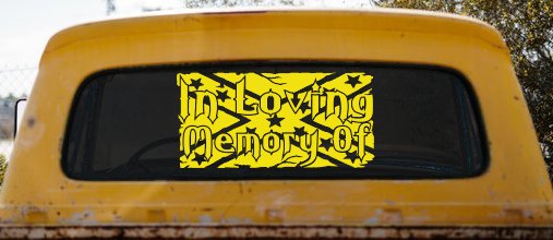 In Loving Memory of Rebel Flag Country Car or Truck Window Decal Sticker