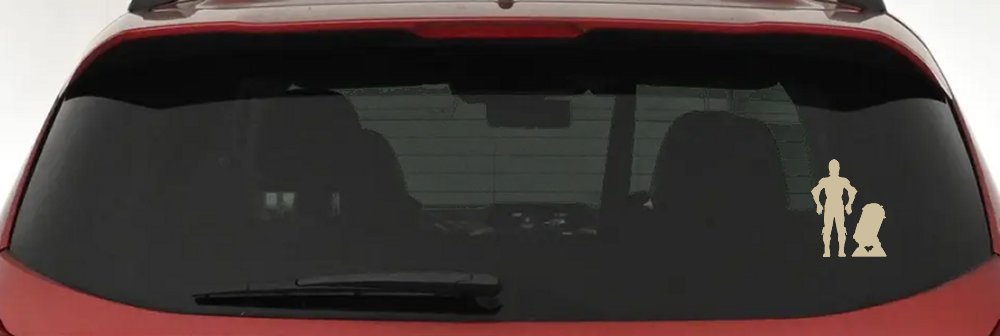 Droids C3PO R2D2 Sci Fi Car or Truck Window Decal Sticker