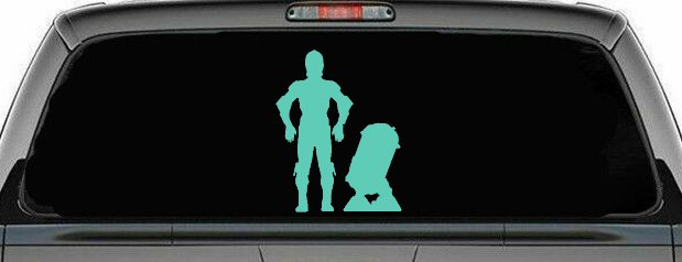 Droids C3PO R2D2 Sci Fi Car or Truck Window Decal Sticker
