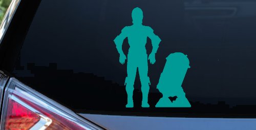 Droids C3PO R2D2 Sci Fi Car or Truck Window Decal Sticker