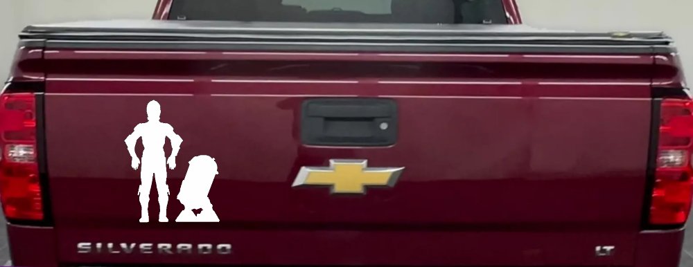 Droids C3PO R2D2 Sci Fi Car or Truck Window Decal Sticker