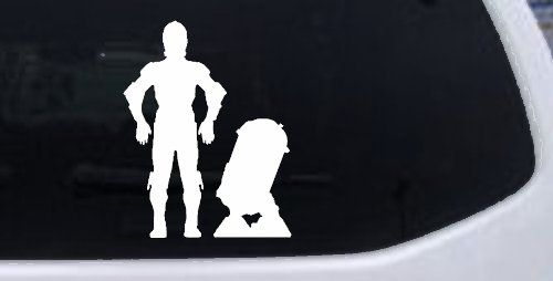 Droids C3PO R2D2 Sci Fi Car or Truck Window Decal Sticker