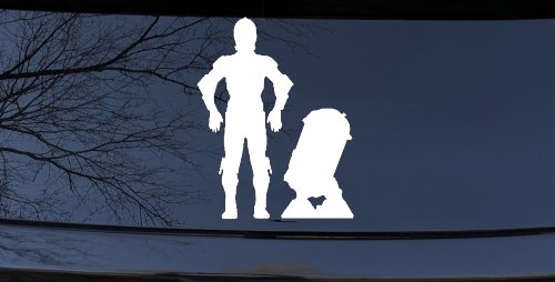 Droids C3PO R2D2 Sci Fi Car or Truck Window Decal Sticker