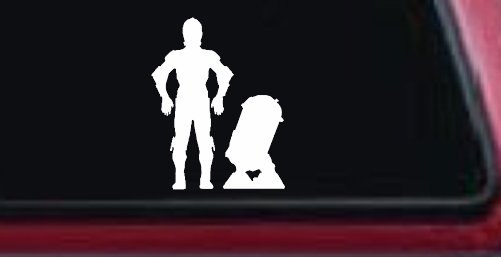 Droids C3PO R2D2 Sci Fi Car or Truck Window Decal Sticker