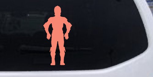C3PO Sci Fi Car or Truck Window Decal Sticker (Coral)