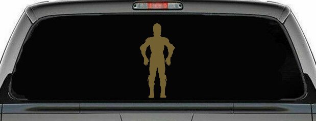 C3PO Sci Fi Car or Truck Window Decal Sticker (Gold)