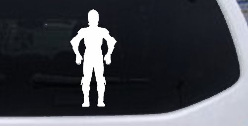 C3PO Sci Fi Car or Truck Window Decal Sticker (White)
