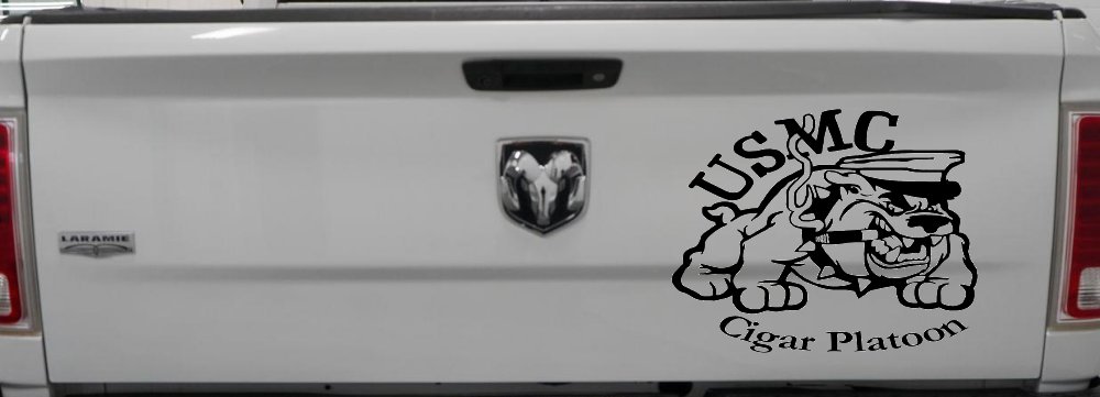 USMC Cigar Platoon Military Car or Truck Window Decal Sticker