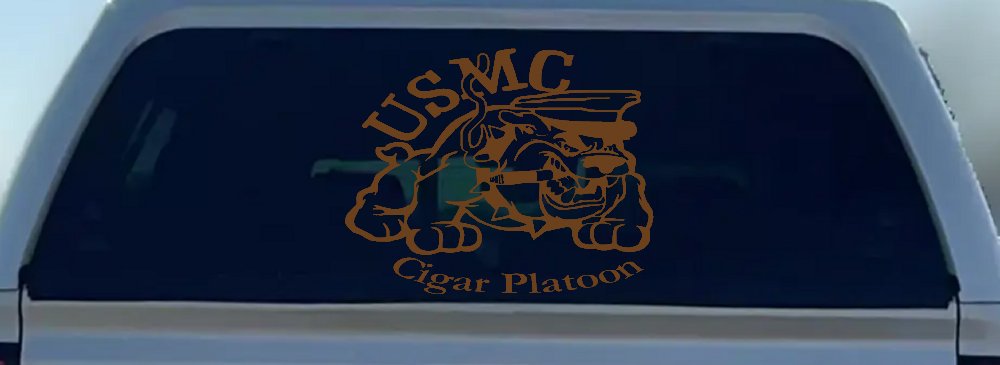 USMC Cigar Platoon Military Car or Truck Window Decal Sticker