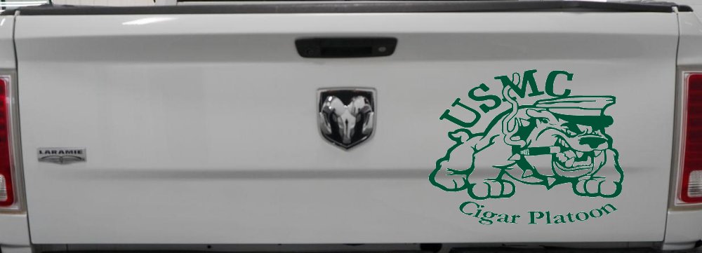 USMC Cigar Platoon Military Car or Truck Window Decal Sticker