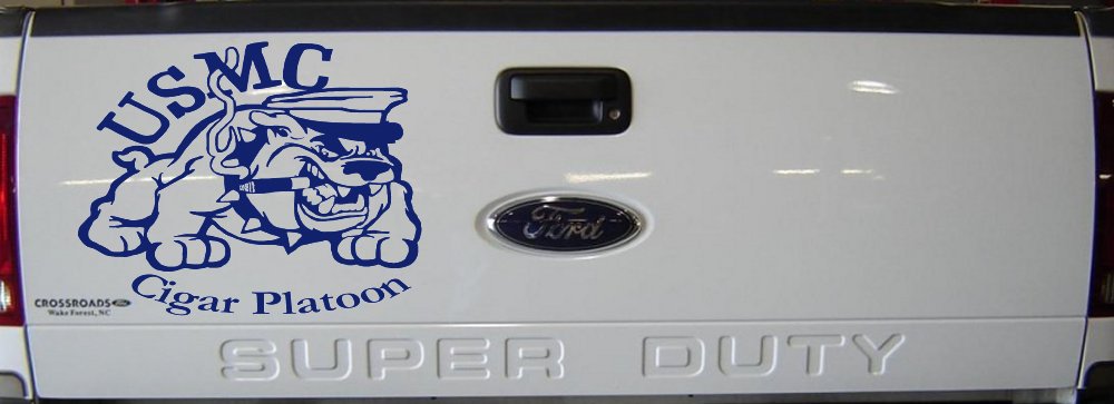 USMC Cigar Platoon Military Car or Truck Window Decal Sticker